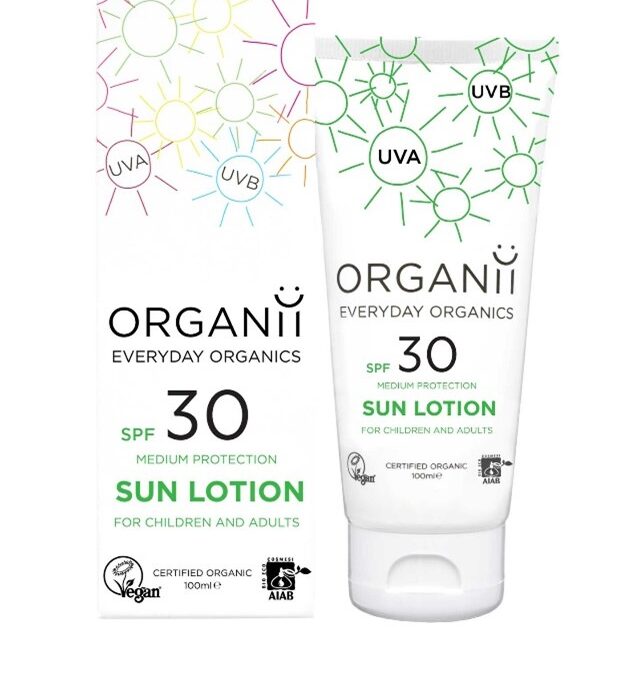 Enjoy the sunshine with the new certified organic sun lotion from ORGANii
